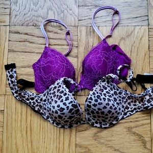 TWO cute Lightly Padded Bras